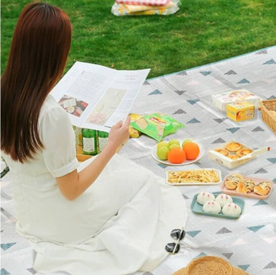 MHome Beach Mat Waterproof Sandproof Picnic Mat Camping Foldable Beach Mat Sand Free Large Portab...