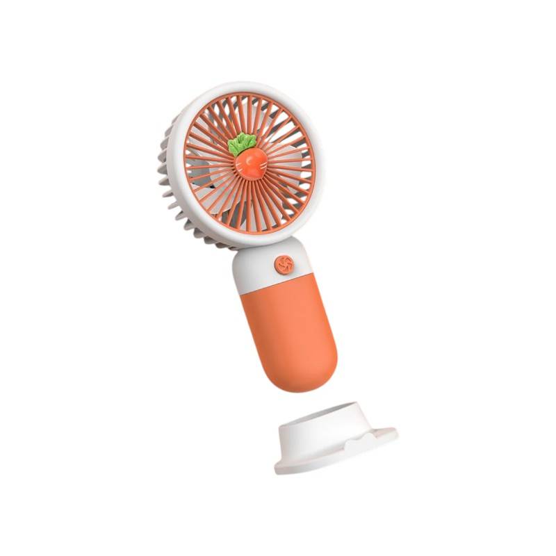 MTech Portable Handheld Fan  Strong Wind, Noiseless, Rechargeable Mini Fan with Base