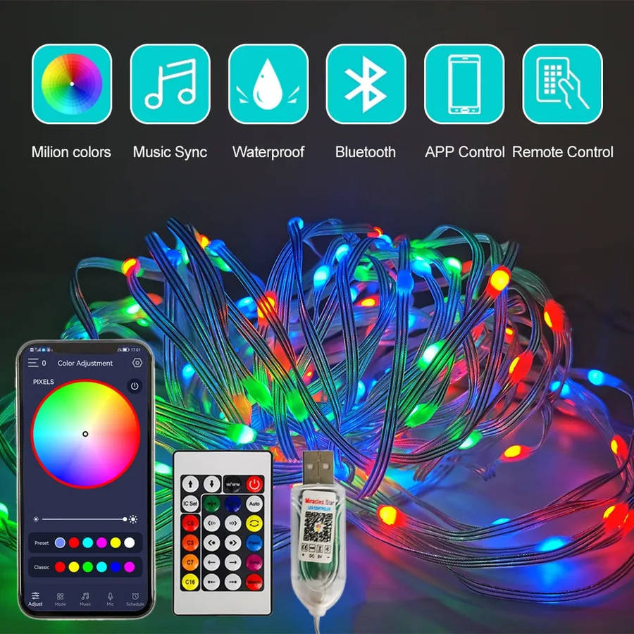 RGB 10M Waterproof Outdoor/Indoor Decorative Led String Lights