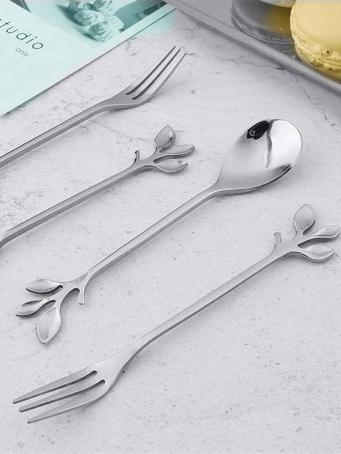 Coffee/Dessert Spoons And Fork Set 4pc