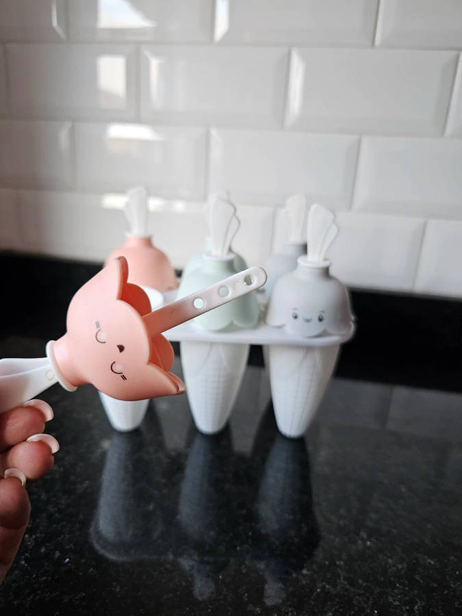 MHome Silicone Ice Cream Mold  6-Grid Reusable Popsicle Maker for Homemade Frozen Treats