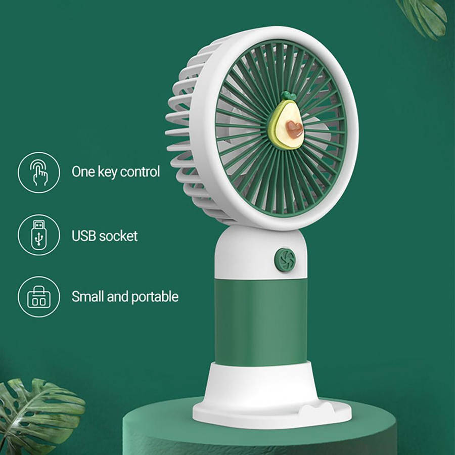 MTech Portable Handheld Fan  Strong Wind, Noiseless, Rechargeable Mini Fan with Base
