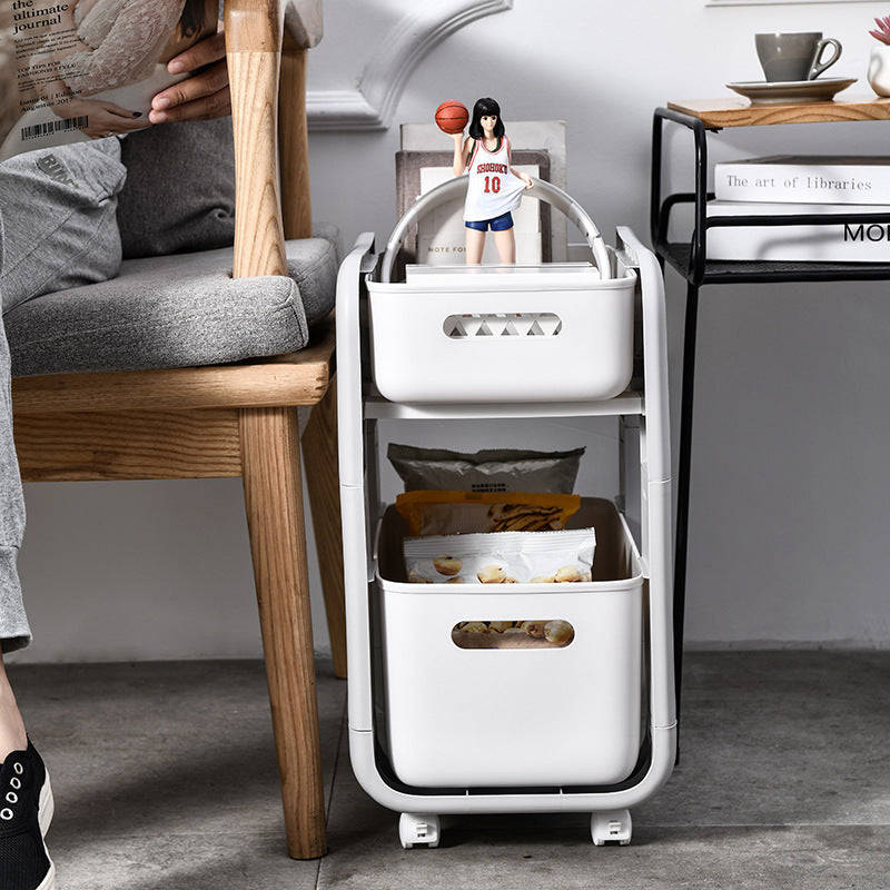 MHome Clean 2-Tier White Bathroom Organizer Shelf  Space-Saving Storage Rack