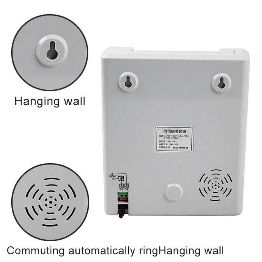 Electronic Time Clock Paper Card English Attendance Machine Punch Machine.Time & Attendance.