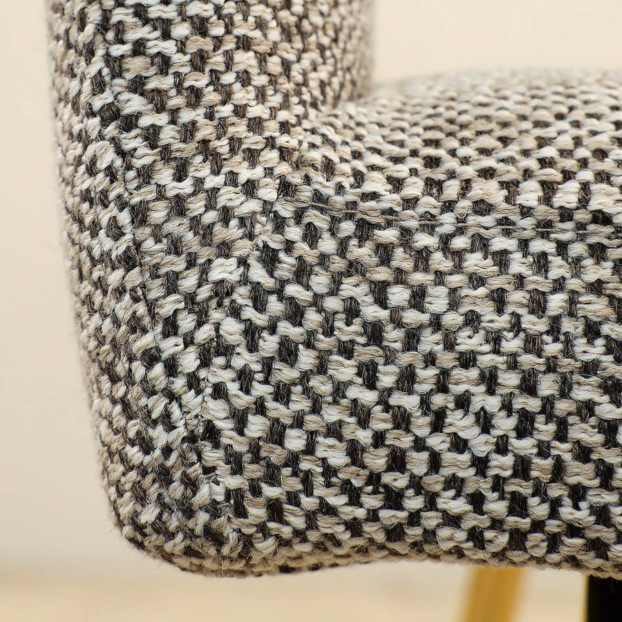 MFurn Rocco Mid-Century Modern Glam Dining Chair With Stainless Steel Legs