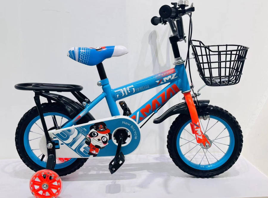 Kids Bicycle with Training Wheels & Shopping Basket,Girls and Boy Bike