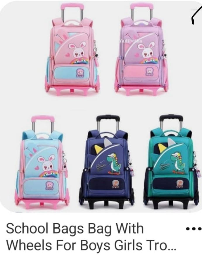 School Bag Wheels School Trolley Backpack Girls Wheeled Backpack School Bags