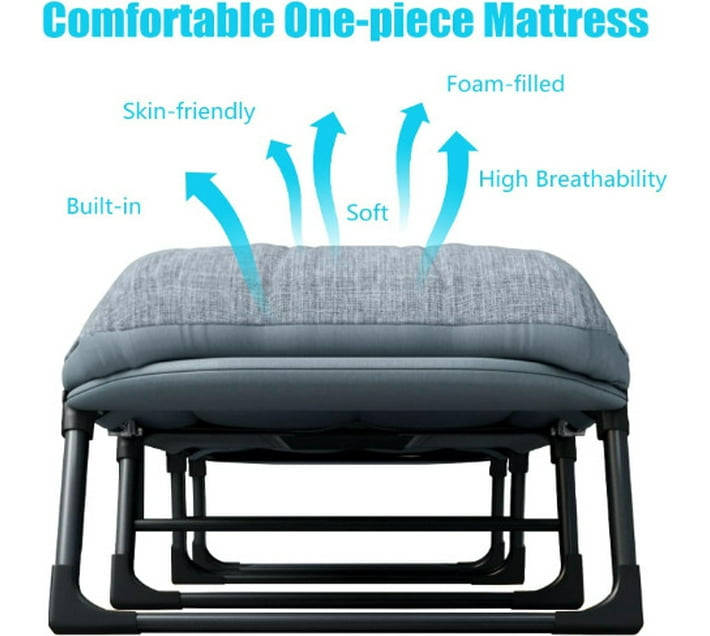 MFurn ComfyFold Deluxe Recliner Bed/Portable Lounge Chair with Padded Cushion