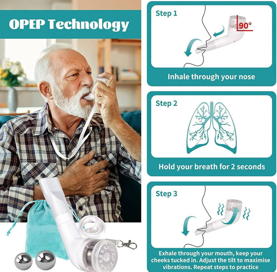 Breathing Exerciser for Lungs, Mucus Clearance Device