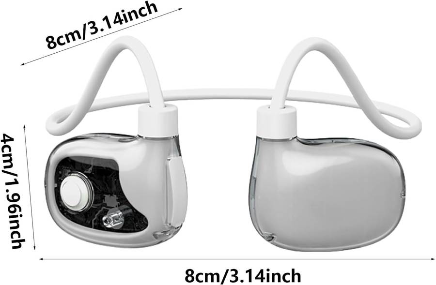 Wireless Bone Conduction Sport Headphones with Mic - Ultra-Light Built-in Mic Sweat Resistant Hea...