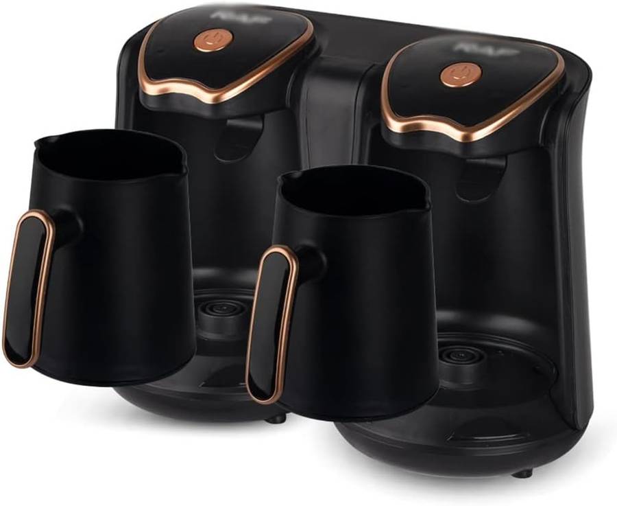 RAF R.109 Dual Turkish Coffee Maker  2-Cup Electric Coffee & Tea Machine with Smart Anti-Overf...