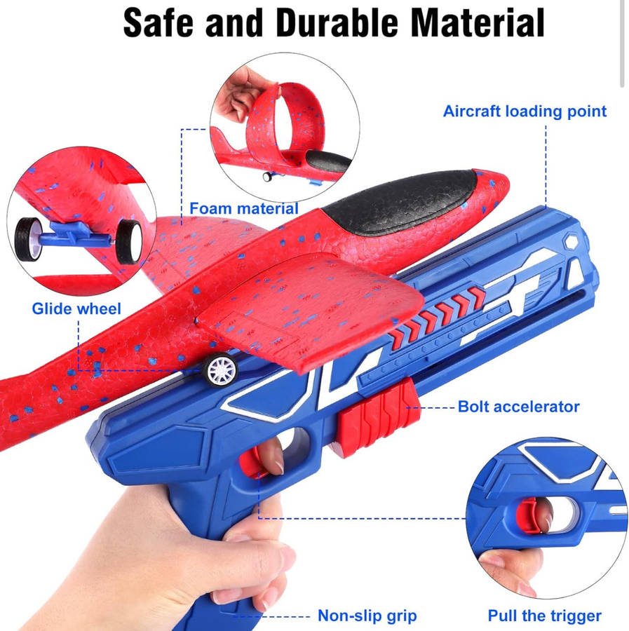 Treasure Toys - Multi Color Kids 1 Pack Airplane Launcher Toy