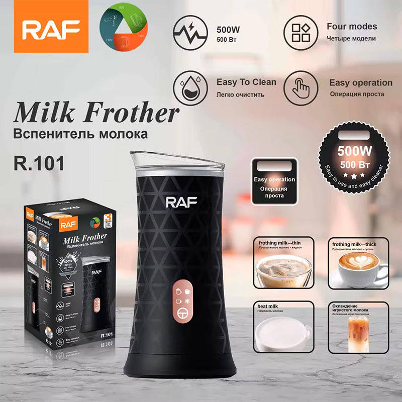 RAF Electric Milk Frother R.101  4-In-1 Handheld Coffee Foam Maker With Heating