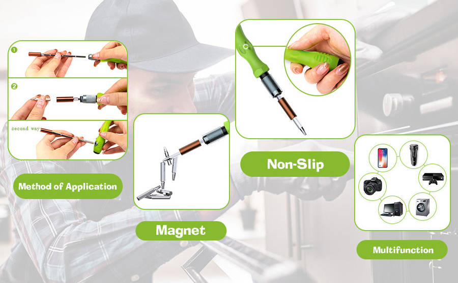 MTech 32-in-1 Mini Precision Screwdriver Set  Magnetic Bits for Electronics