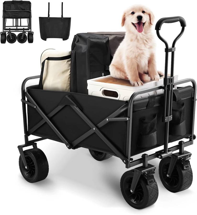 MHome Heavy Duty Collapsible Foldable Trolley Cart