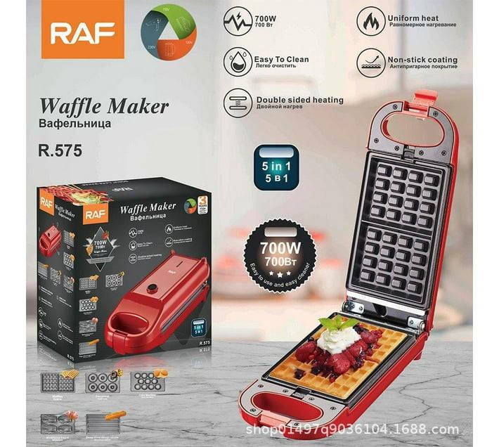 RAF 5 In 1 waffle/doughnut maker/Churros/
