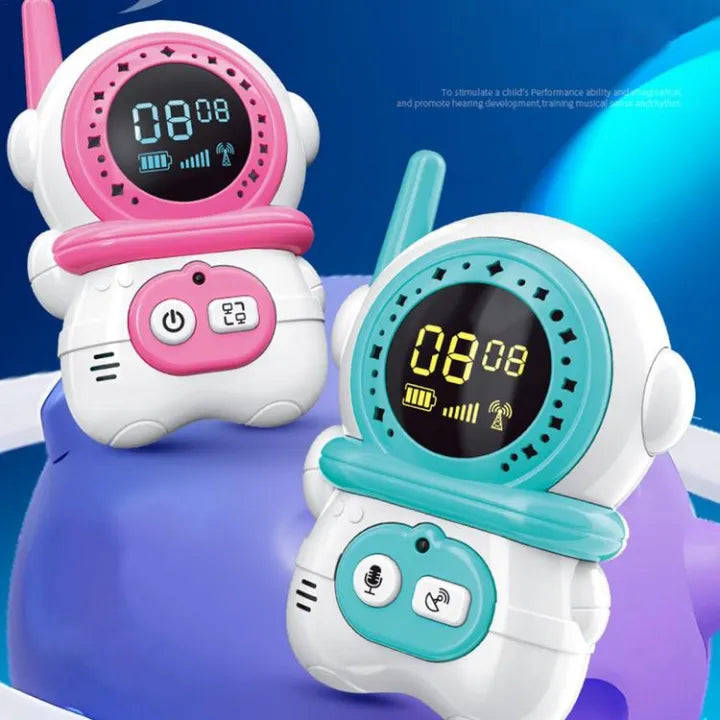 Walkie Talkies for Kids 2 PCS Cute Astronaut Walkie Talkies Long Range Walkie Talkie with Voice C...