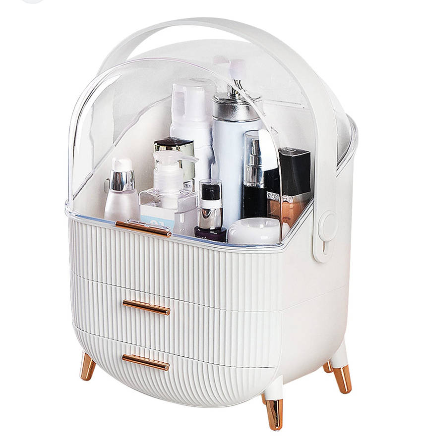 Cosmetics Storage Box 2 Drawer Various Colours