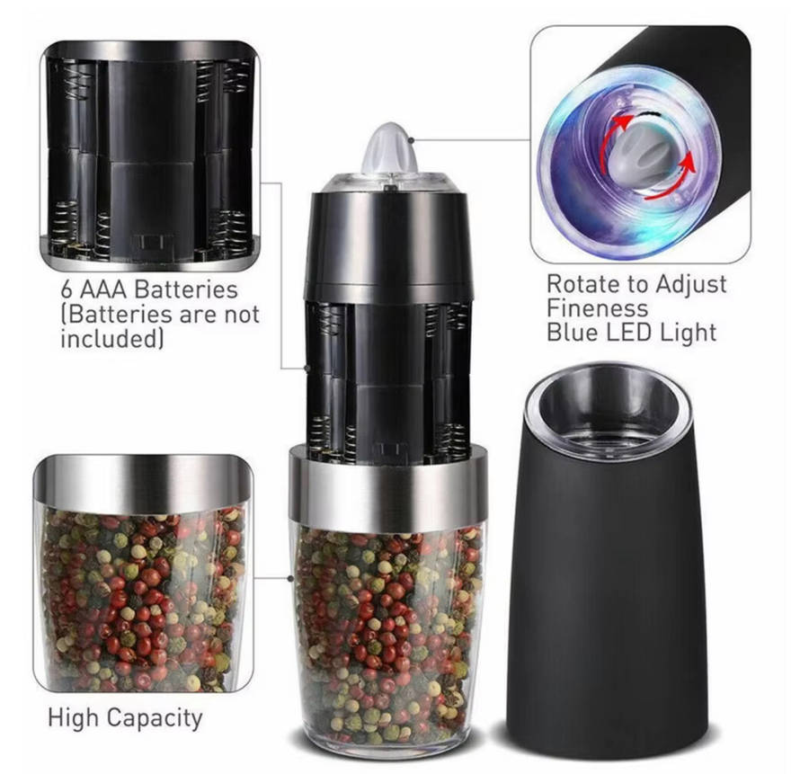 Gravity Electric Salt And Pepper Grinder (set)