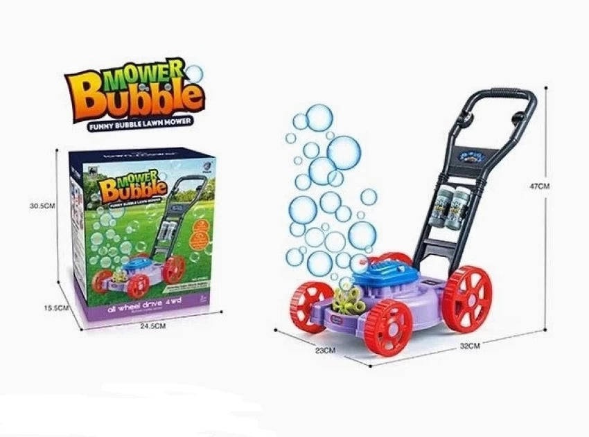 Kids Hand Push Bubble Car Bubble Lawn Mower BLUE