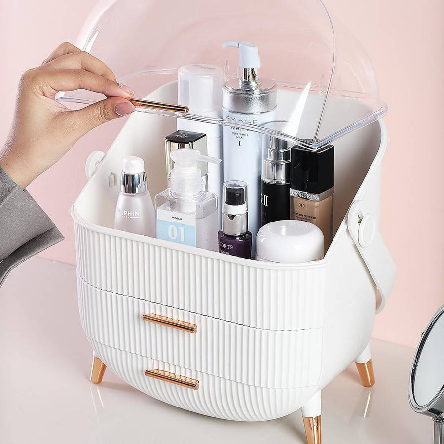 Cosmetics Storage Box 2 Drawer Various Colours