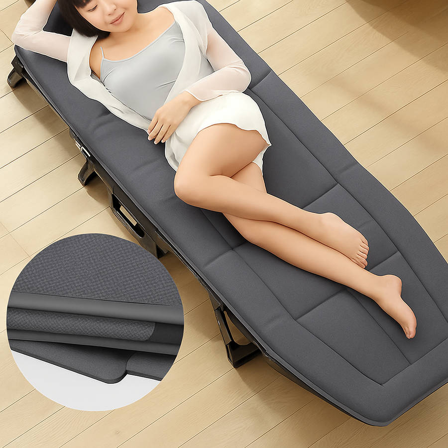 MFurn ComfyFold Deluxe Recliner Bed/Portable Lounge Chair with Padded Cushion