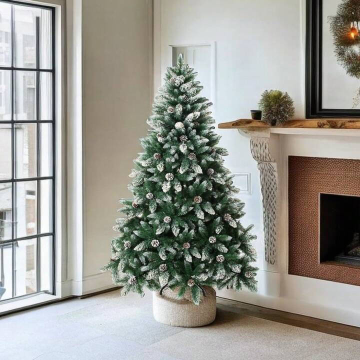 Christmas Tree Flocked Snow Pine Cone Decoration - Various Sizes