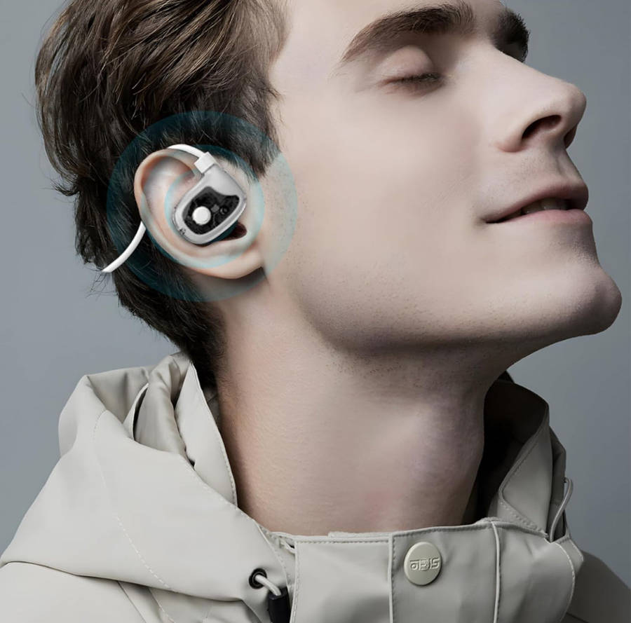 Wireless Ear Clip Bone Conduction Headphones - Open Ear Wireless Headphones With MIC - Sweat Resi...