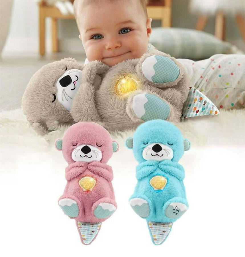 GENERIC Breathing Otter Sleep Buddy - Soothing Plush Doll with Rhythmic Breathing, Music, and Lig...