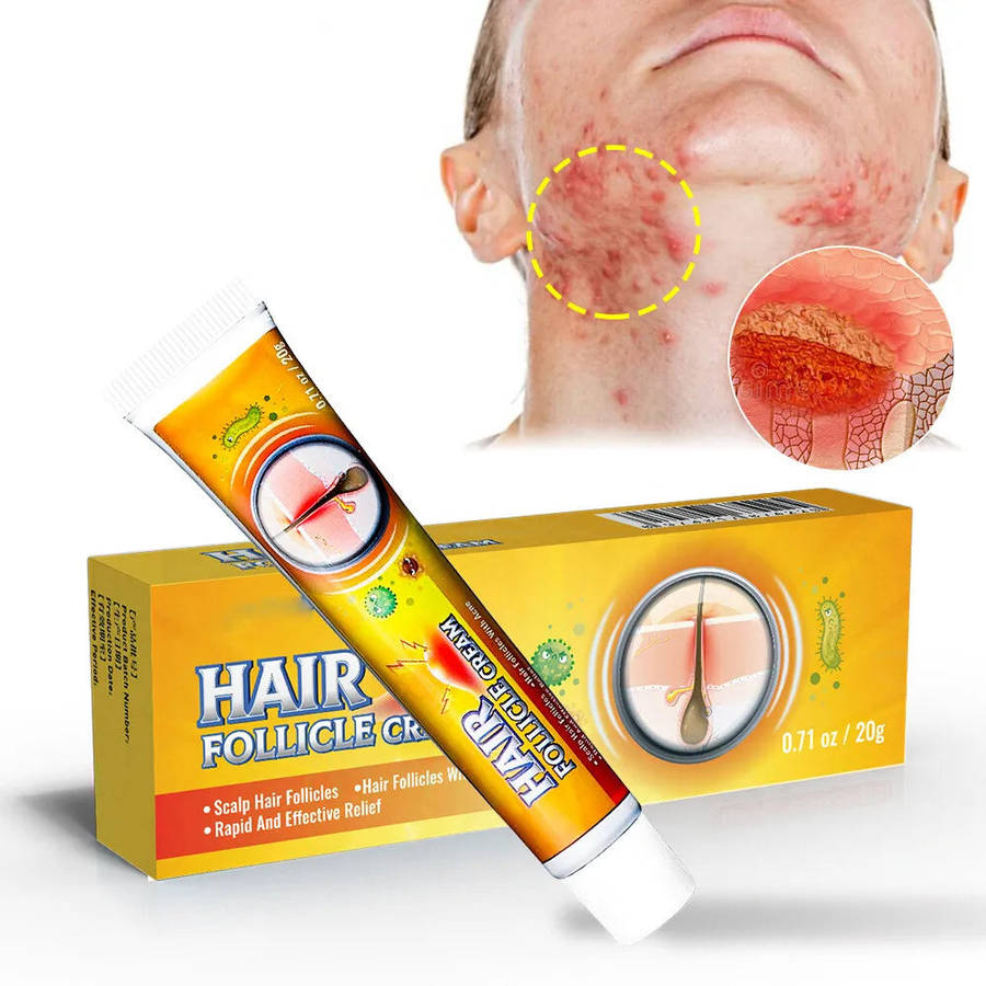 Hair Follicle Cream Treat Folliculitis Skin Inflammation Antibacterial Ointment