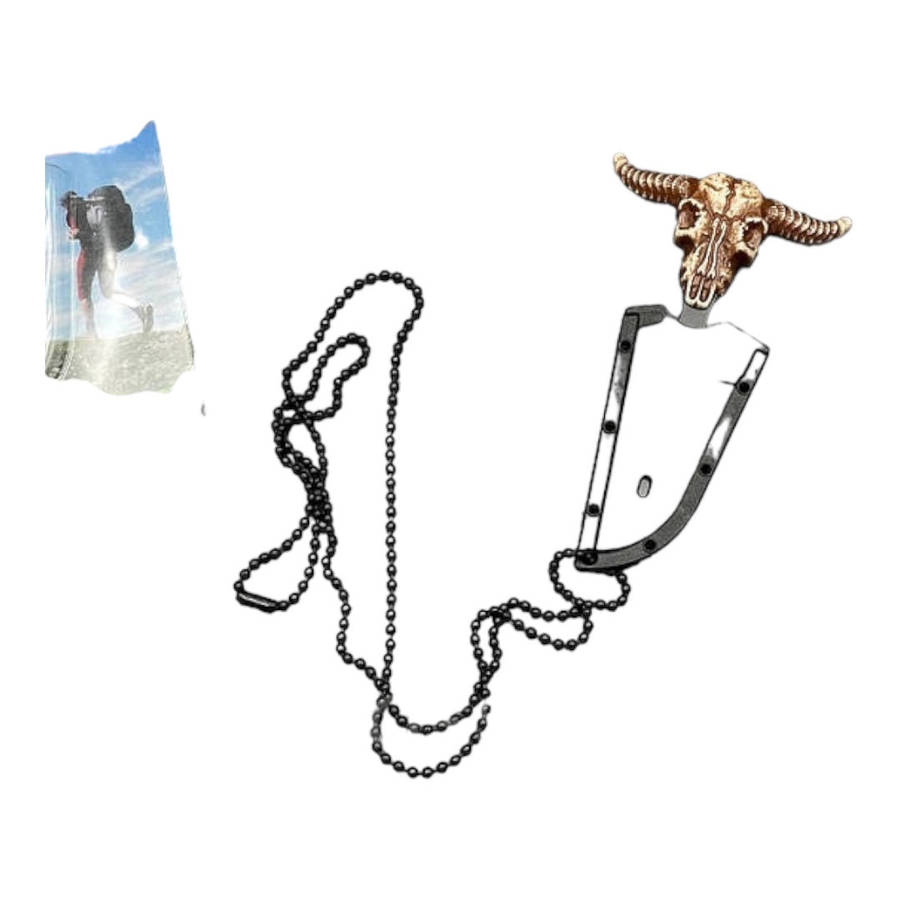 Men's pendant Pike knife with sereitor