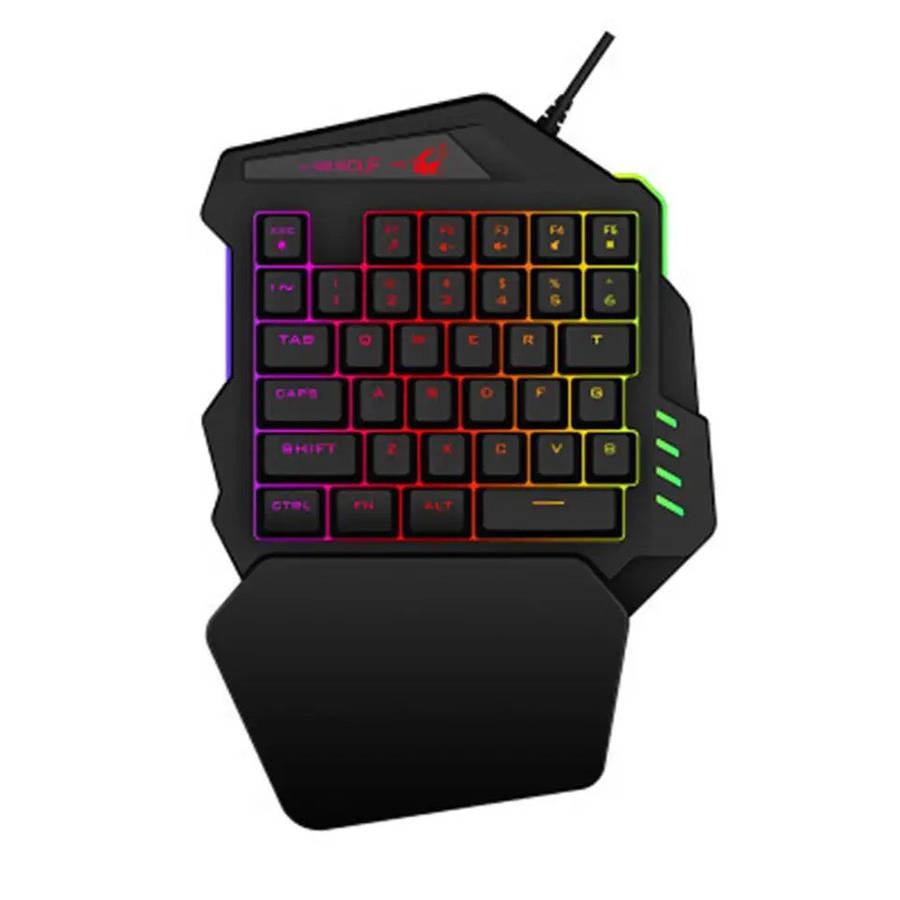K9 USB One-Handed Keyboard RGB Light Effect Game Keyboard LOL Hand Game Keyboard Waterproof Unive...
