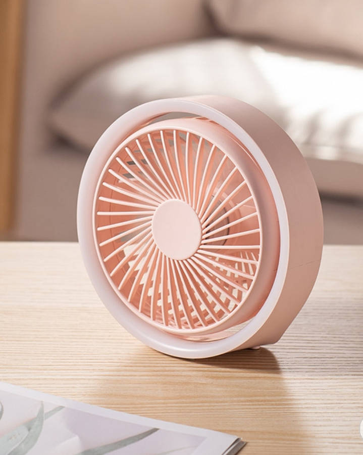 Portable Fan With LED Light (Rechargeable)
