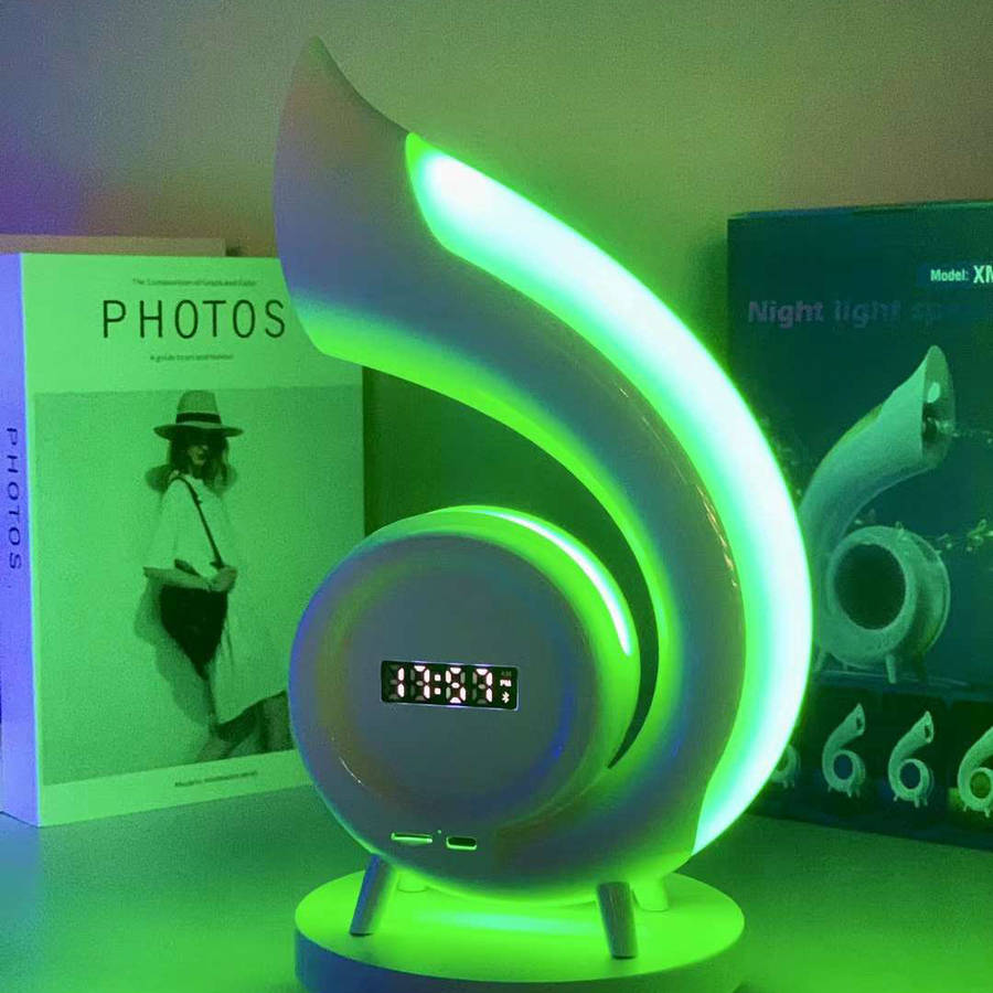 MHome Wireless Bluetooth Speaker with LED Lamp, Alarm Clock & RGB Lights
