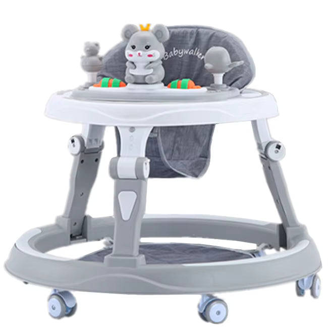 MBaby Baby Walker with Toy Tray  Adjustable & Foldable