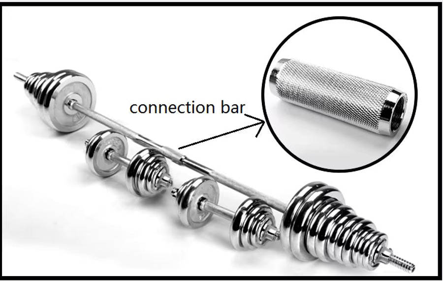 ProSportz 50kg Adjustable Dumbbell & Barbell Set  Iron Plates with Rubber-Coated Bars | Home G...