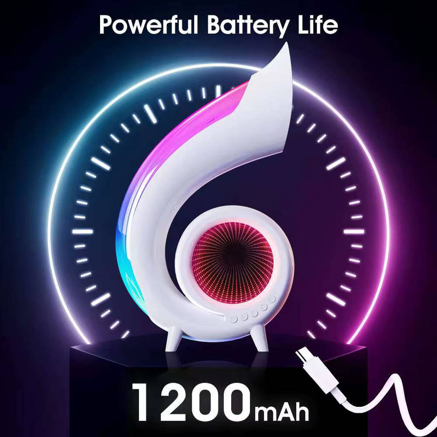 MHome Wireless Bluetooth Speaker with LED Lamp, Alarm Clock & RGB Lights