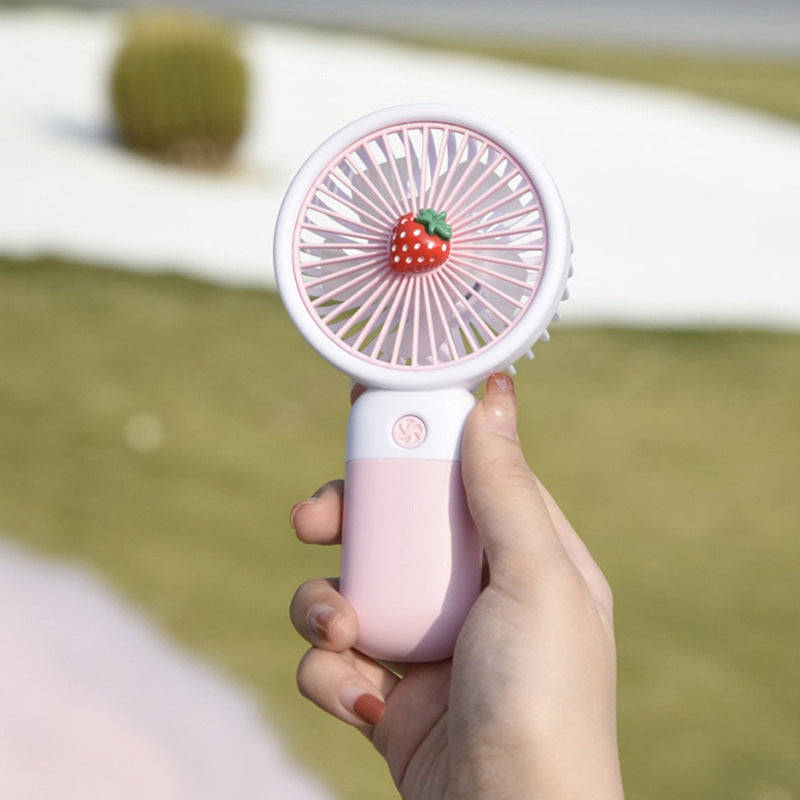 MTech Portable Handheld Fan  Strong Wind, Noiseless, Rechargeable Mini Fan with Base