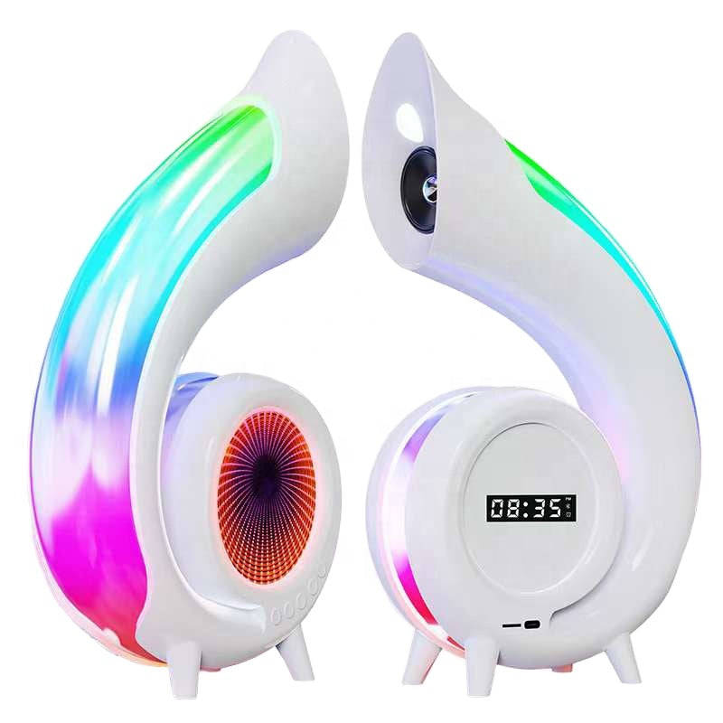 MHome Wireless Bluetooth Speaker with LED Lamp, Alarm Clock & RGB Lights