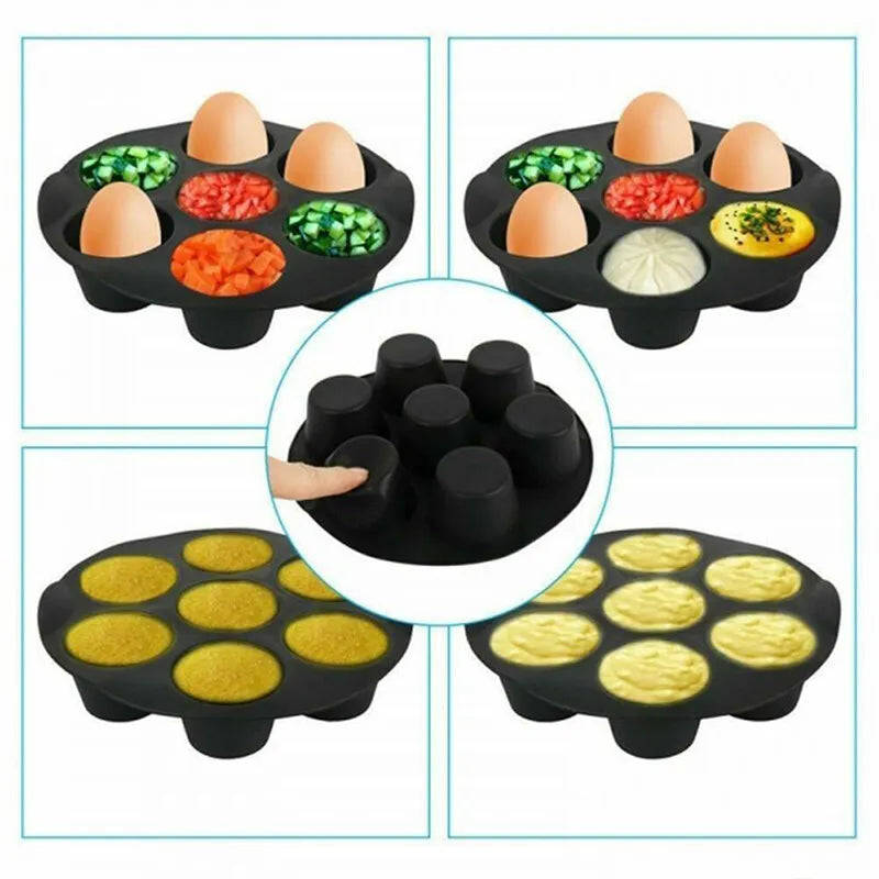 7 Cup Air Fryer Cupcake Mold Silicone Muffin Pan Cupcake Cups 3.5-5.8 L Air Fryer Universal Muffi...