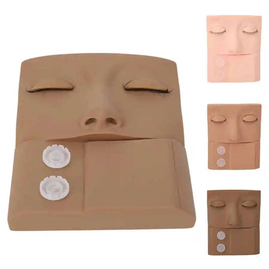 Half/Full Face Eyebrow Eye Makeup Practice Board Lip Blush Highlighter Skin Tattoo Make Up Traini...