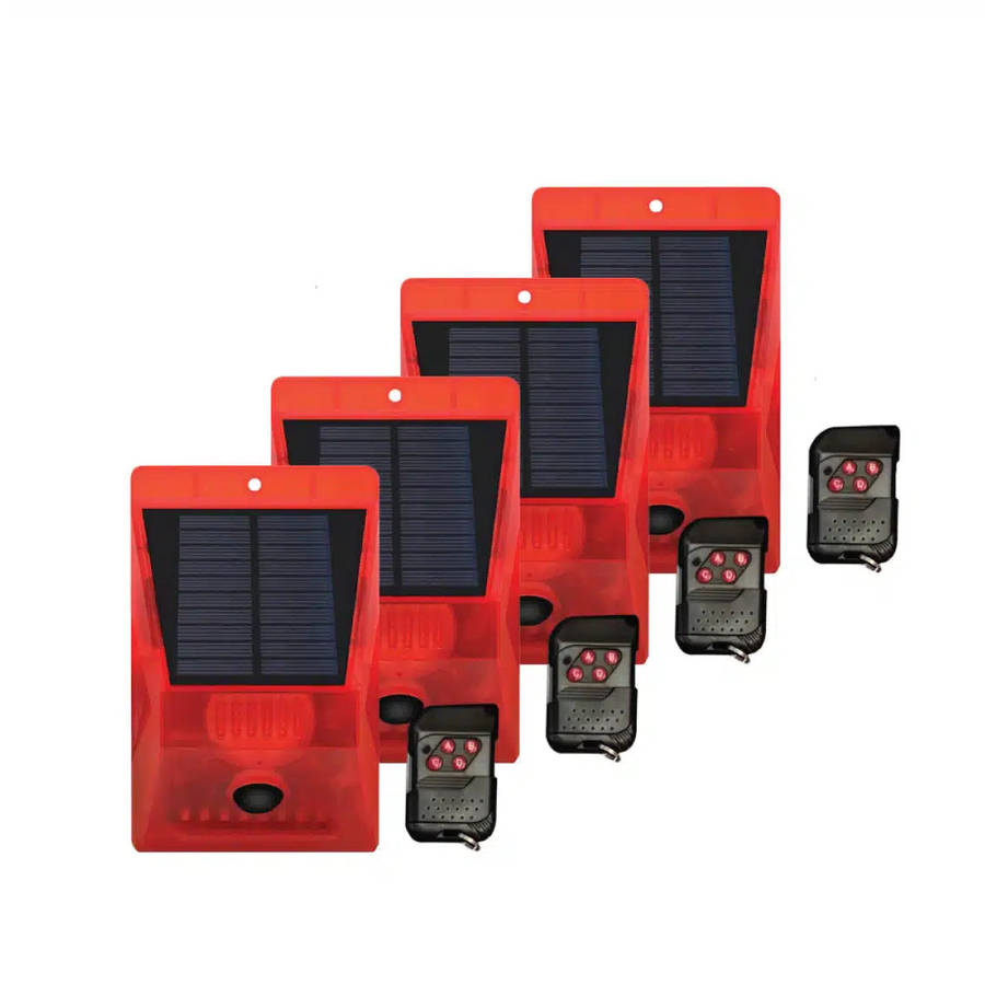 Solar Powered Motion Sensor Alarm With Remote Control