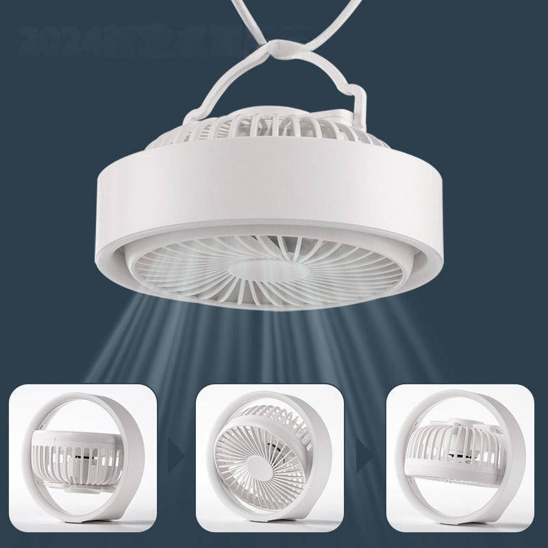 Portable Fan With LED Light (Rechargeable)