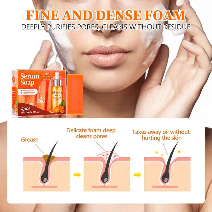Organic Vitamin C Soap Skin Lightening Brightening Bath Bleaching Body Face Whitening Vitamin C Soap