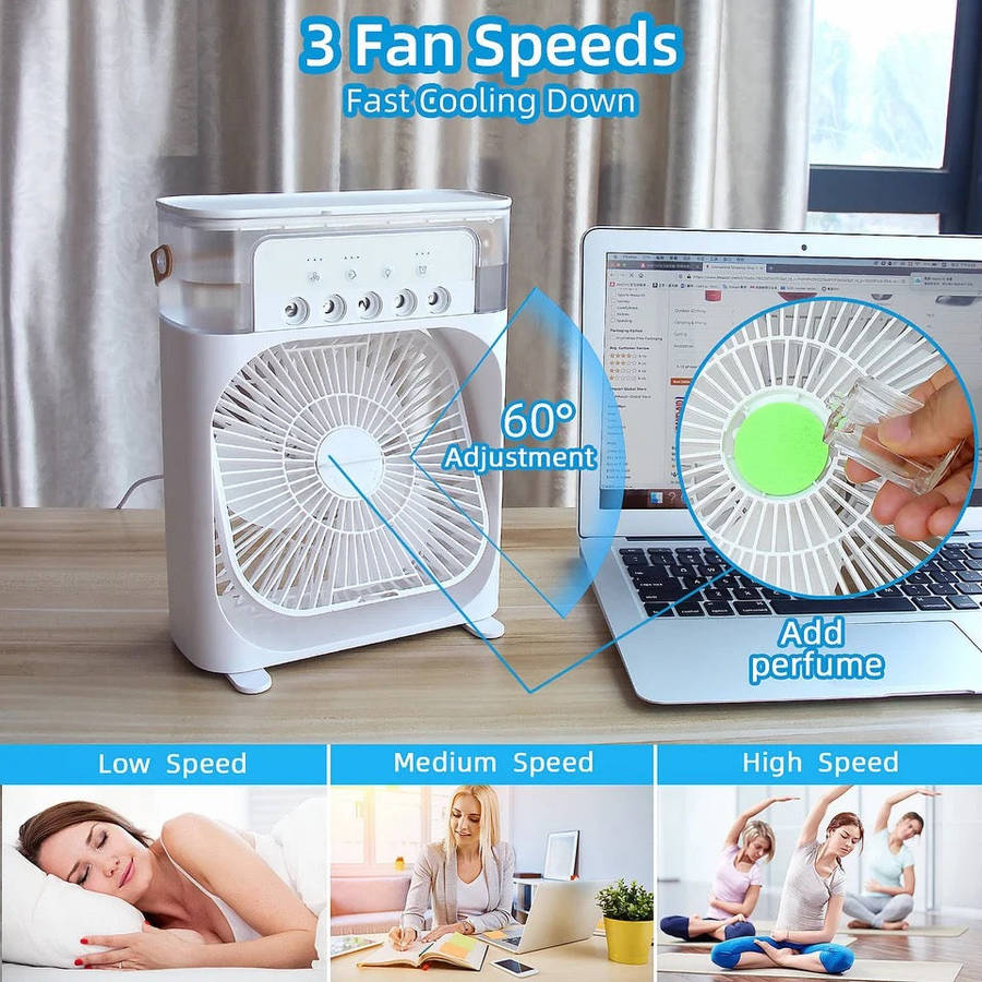 Air Cooling Fan 6 Inches Air Conditioner Portable Fan Air Cooling 3 In 1 Mini Air Cooler Usb Conn...