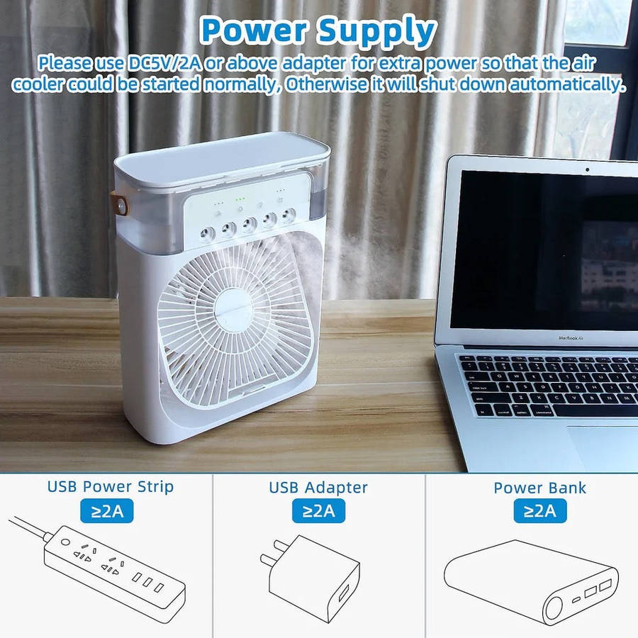 Air Cooling Fan 6 Inches Air Conditioner Portable Fan Air Cooling 3 In 1 Mini Air Cooler Usb Conn...