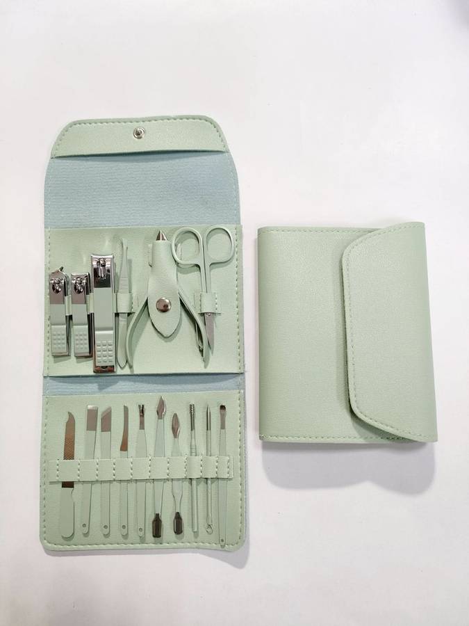 MBeauty 12PCS Stainless Steel Manicure & Pedicure Set with Travel Case