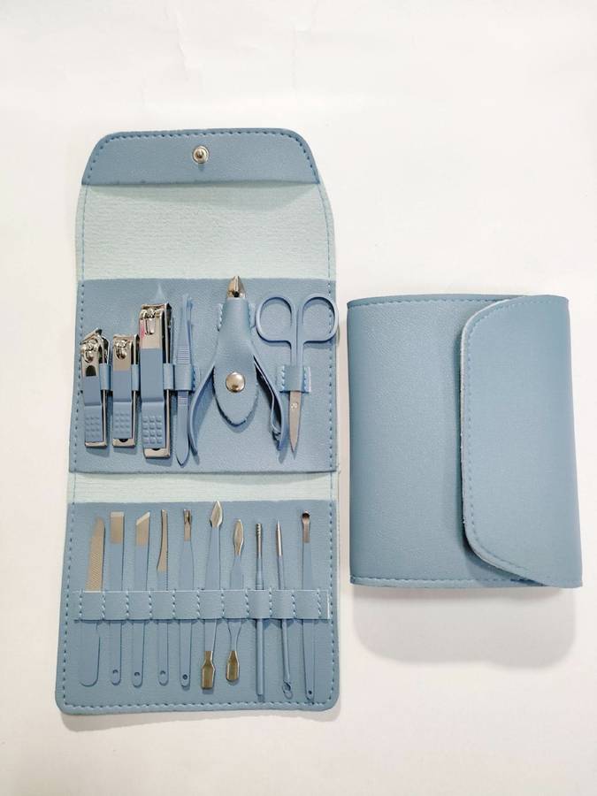 MBeauty 12PCS Stainless Steel Manicure & Pedicure Set with Travel Case
