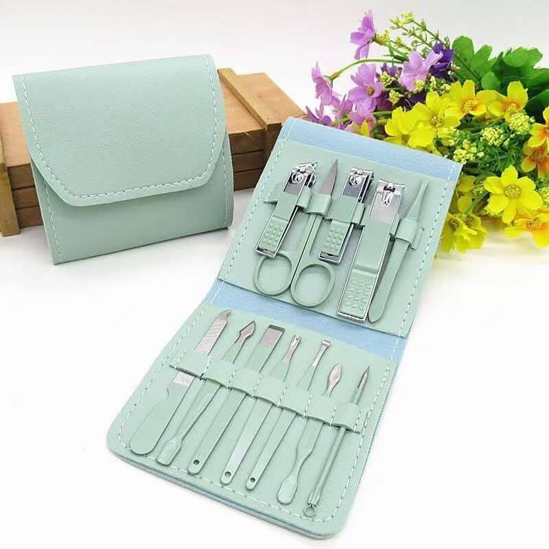 MBeauty 12PCS Stainless Steel Manicure & Pedicure Set with Travel Case