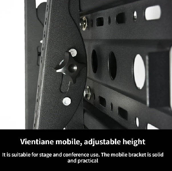 Mobile Floor TV Mount Stand Trolley Cart 2 Shelves with wheels 32-70 Inch